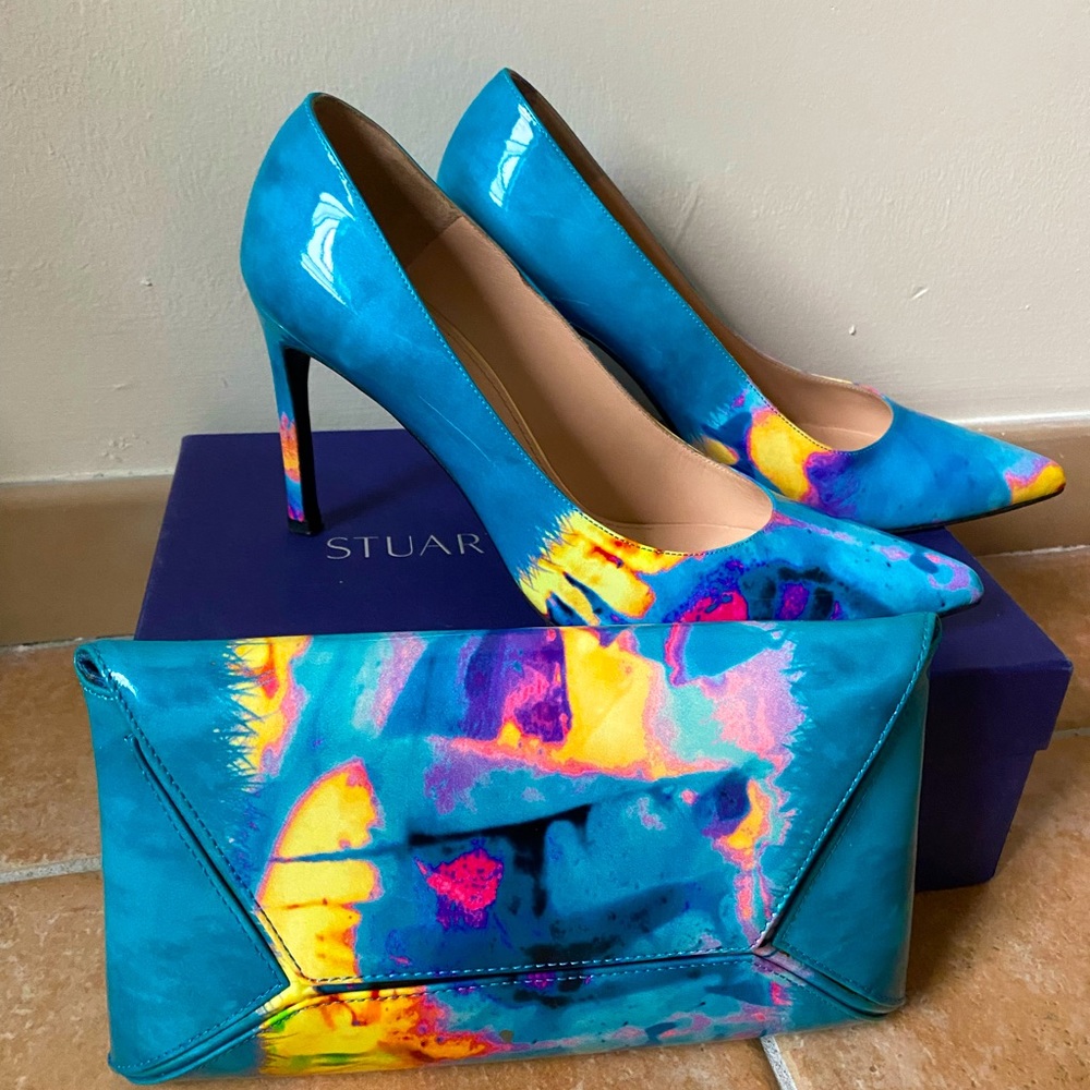 Stuart Weizman Blue Multi Pump With Clutch - image 1